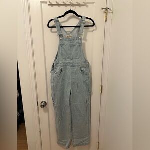 Madewell denim oversized carpenter overalls in bretton wash